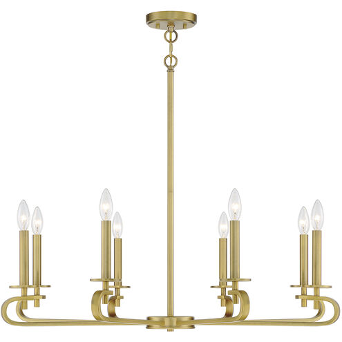 Torino 8 Light 34 inch Polished Nickel Chandelier Ceiling Light, Essentials