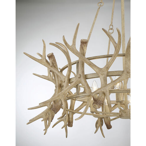 Daniels 8 Light 40 inch Natural Antler Chandelier Ceiling Light