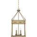 William 4 Light 16 inch Warm Brass Pendant Ceiling Light