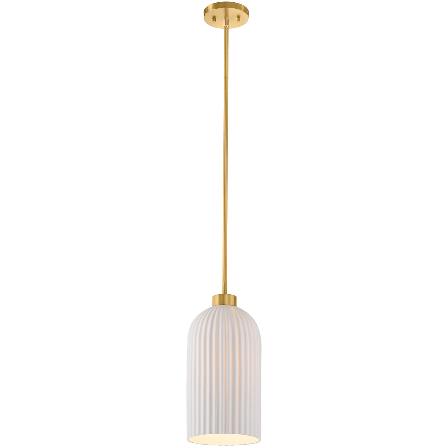 Isla Blanca 1 Light 8 inch Warm Brass Pendant Ceiling Light