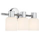 Strand 3 Light 16.75 inch Chrome Bathroom Vanity Light Wall Light, Lighting One