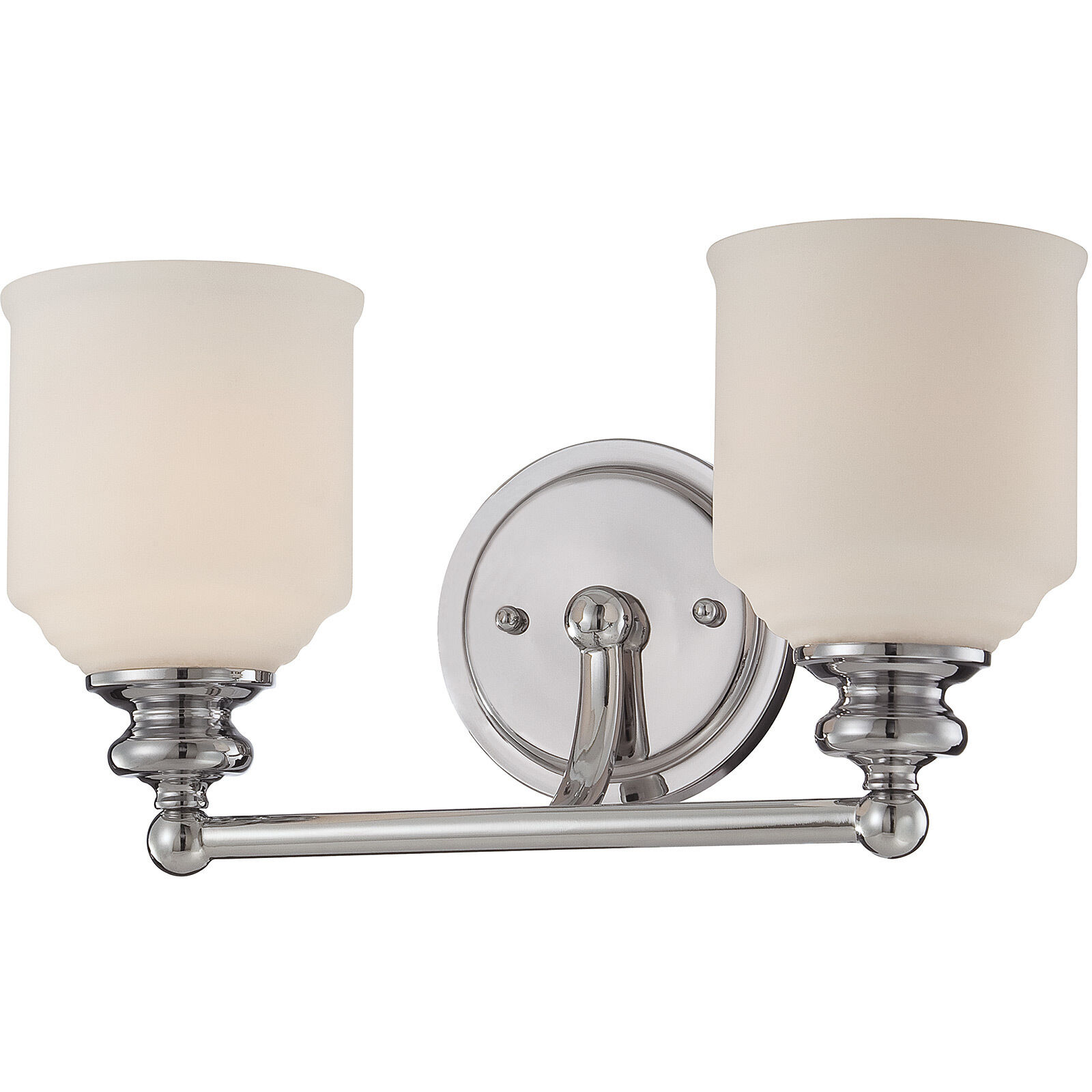 Melrose 2 Light 14.5 inch Polished Chrome Bathroom Vanity Light Wall Light, Essentials