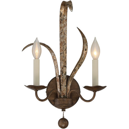 Mandolin 2 Light 12 inch Fiesta Bronze Sconce Wall Light