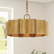 Shelby 3 Light 22.5 inch Gold Patina Pendant Ceiling Light
