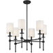 Chatham 6 Light 28 inch Matte Black Chandelier Ceiling Light, Essentials