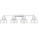 Dover 4 Light 33.25 inch Chrome Bathroom Vanity Light Wall Light
