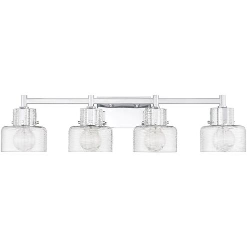 Dover 4 Light 33.25 inch Chrome Bathroom Vanity Light Wall Light