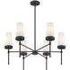 Haynes 6 Light 30 inch Matte Black Chandelier Ceiling Light, Essentials
