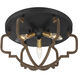 Westwood 3 Light 15 inch Barrelwood with Brass Accents Flush Mount Ceiling Light