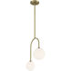 Chester 2 Light 12 inch Noble Brass Pendant Ceiling Light