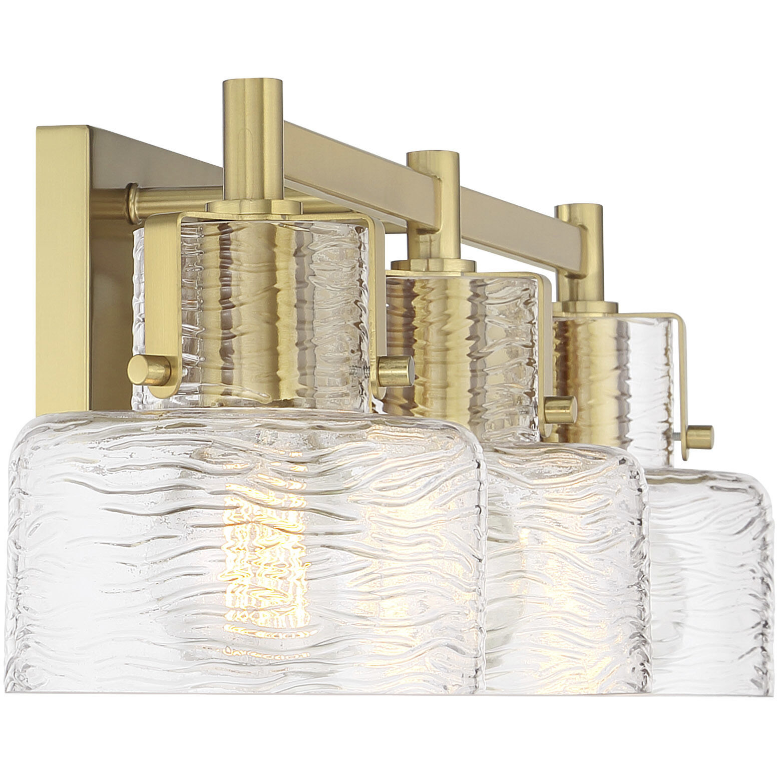 Dover 3 Light 25 inch Warm Brass Bathroom Vanity Light Wall Light