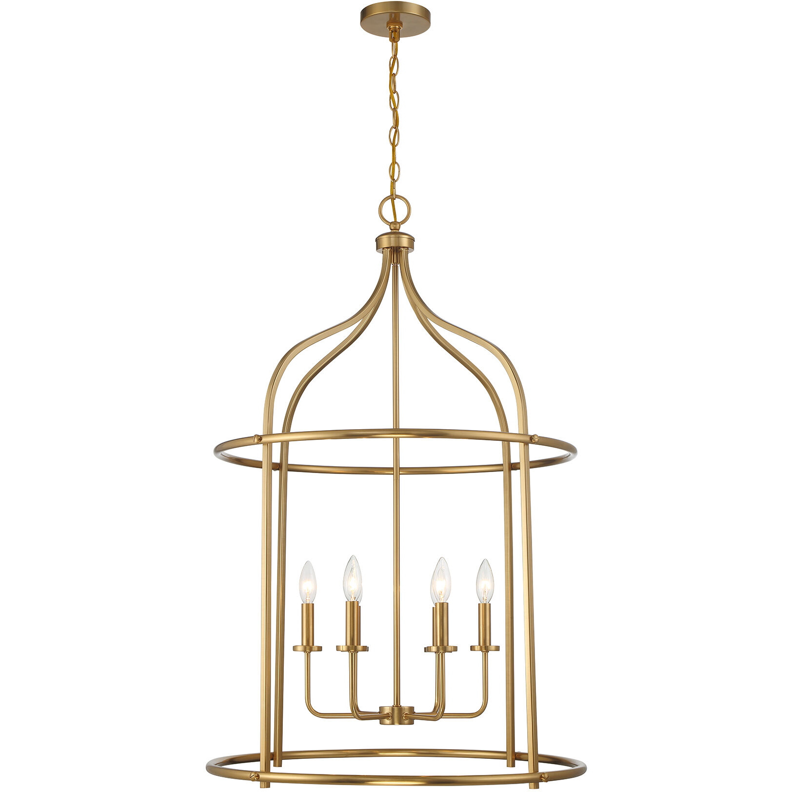 Brookstone 6 Light 26 inch Warm Brass Pendant Ceiling Light