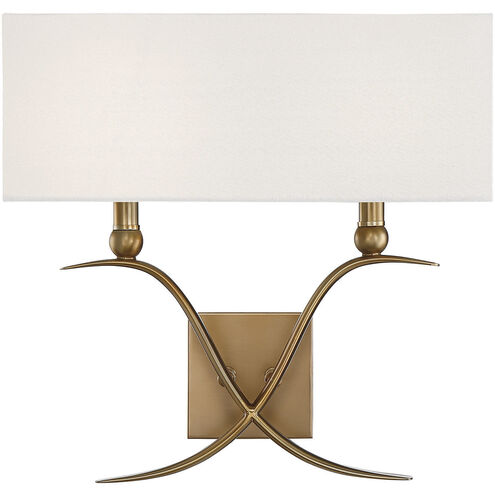 Payton 2 Light 16 inch Warm Brass Wall Sconce Wall Light, Essentials