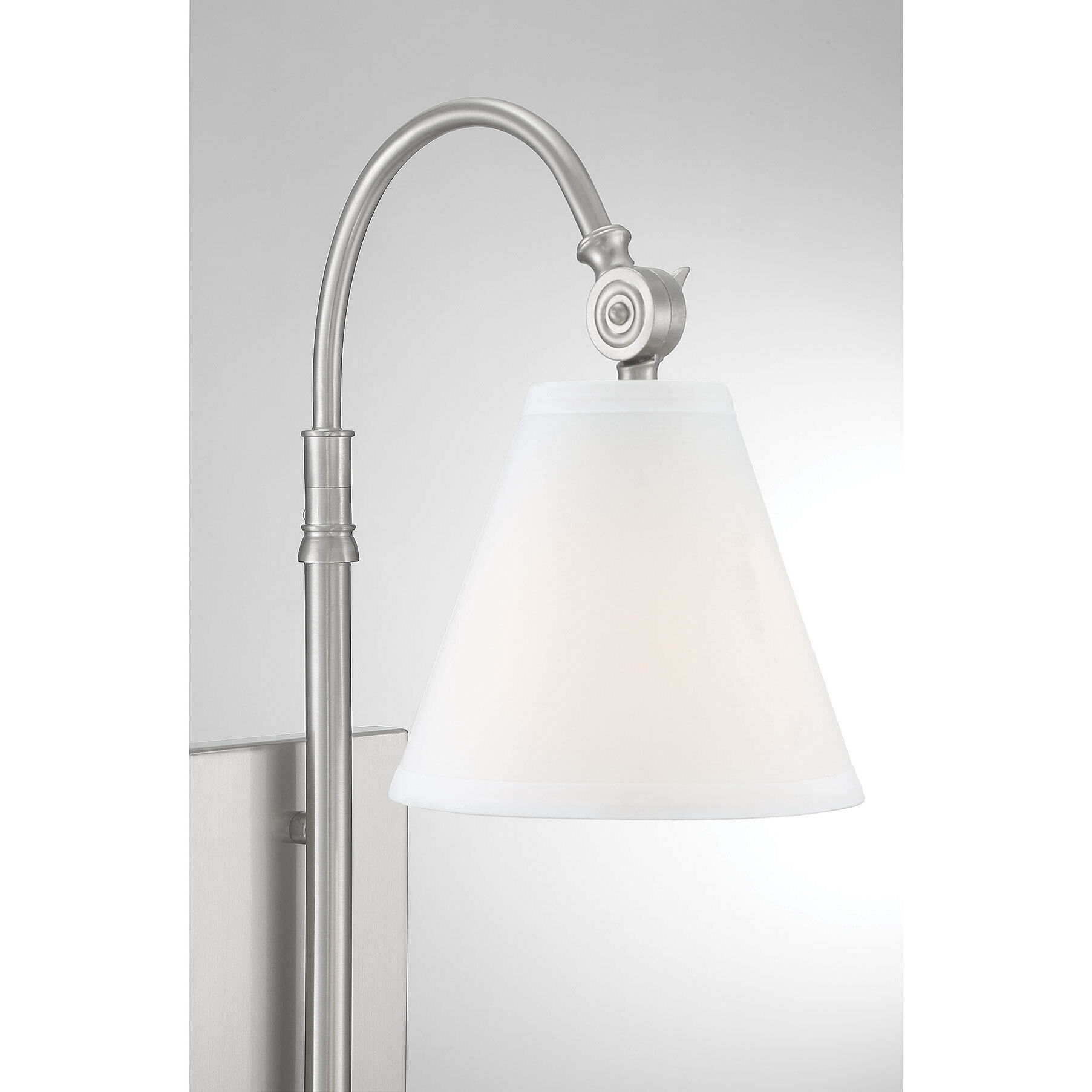 Rutland 11.5 inch 60 watt Satin Nickel Adjustable Wall Sconce Wall Light, Essentials