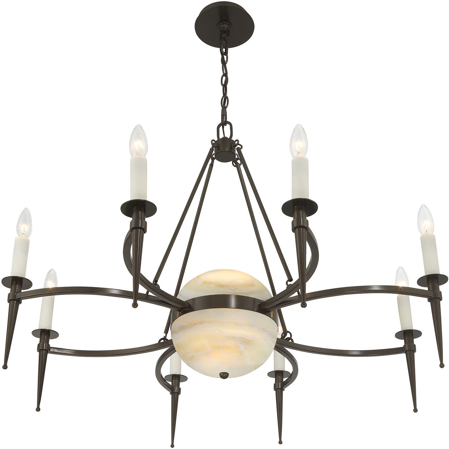 Sanger 10 Light 37 inch Mediterranean Bronze Chandelier Ceiling Light