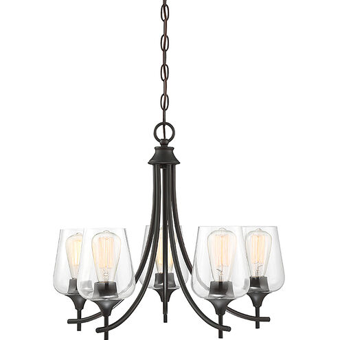Octave 5 Light 23 inch English Bronze Chandelier Ceiling Light, Essentials