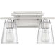 Calhoun 2 Light 14.58 inch Satin Nickel Bathroom Vanity Light Wall Light, Essentials