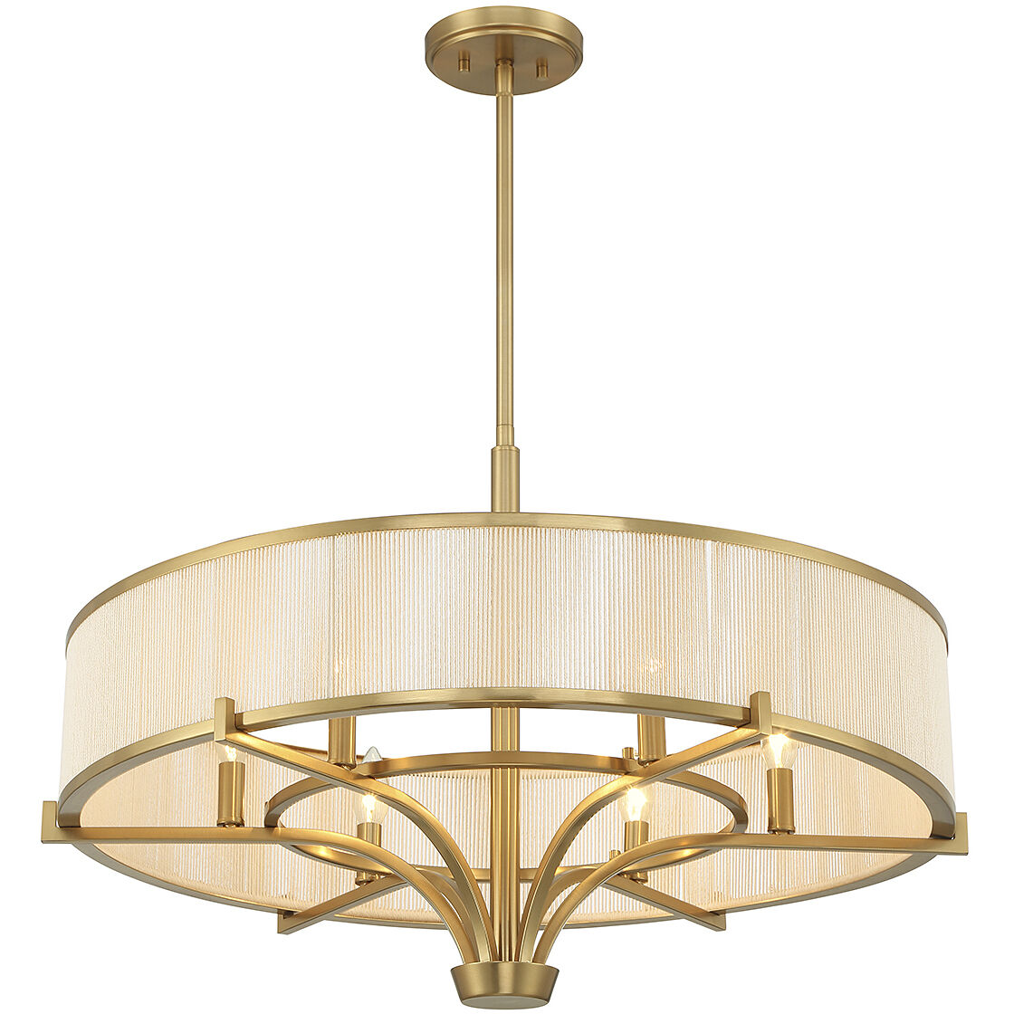 Wynwood 6 Light 30 inch Warm Brass Chandelier Ceiling Light