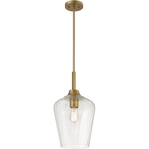 Carlton 1 Light 11 inch Warm Brass Pendant Ceiling Light, Essentials