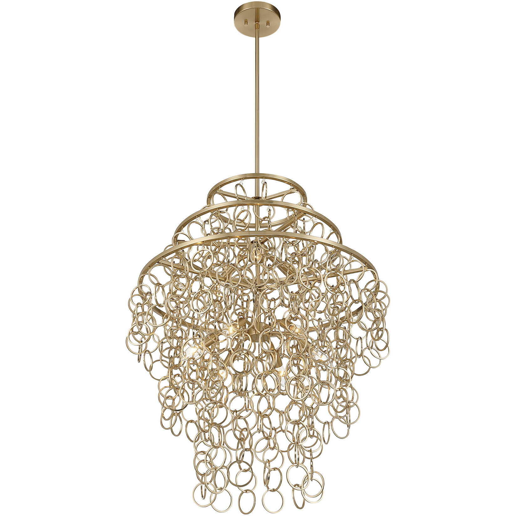 Sententas 9 Light 28 inch Noble Brass Pendant Ceiling Light