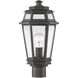 Holbrook 1 Light 17 inch Textured Bronze With Gold Highlights Outdoor Post Lantern