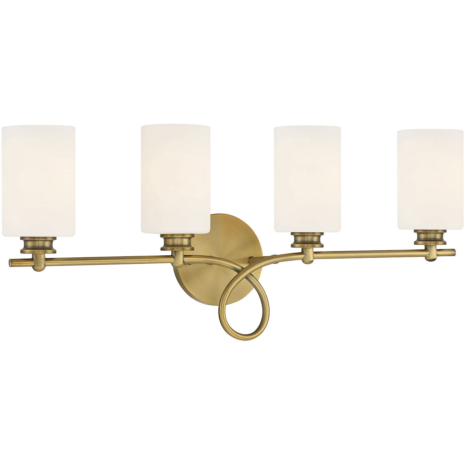 Woodbury 4 Light 28 inch Warm Brass Bathroom Vanity Light Wall Light