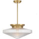 Norwich 1 Light 18 inch Warm Brass Covertible SemiFlush Ceiling Light