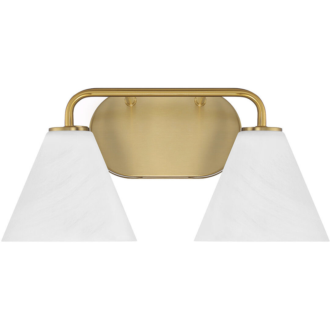 Blair 2 Light 15.5 inch Warm Brass Bath Wall Light