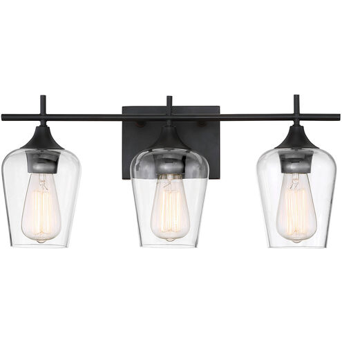 Octave 3 Light 21 inch English Bronze Bathroom Vanity Light Wall Light, Essentials