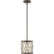 Sandoval 1 Light 8 inch Fiesta Bronze Mini Pendant Ceiling Light