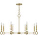 Noah 8 Light 40 inch Gold Armory Chandelier Ceiling Light