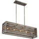 Hartberg 5 Light 13.5 inch Aged Driftwood Outdoor Linear Chandelier