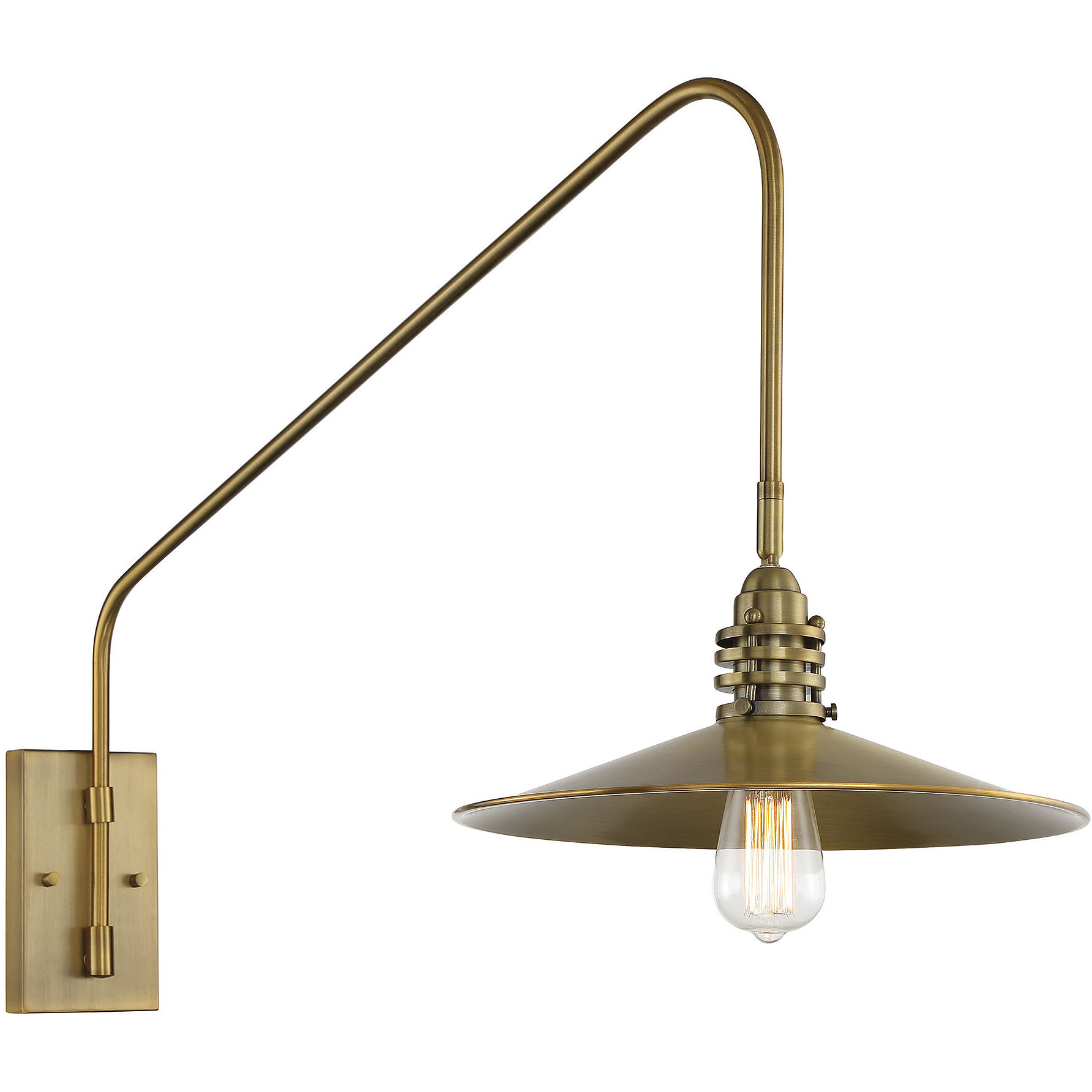 Brass adjustable wall light cheap