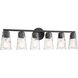Gordon 6 Light 34 inch Black Bathroom Vanity Light Wall Light
