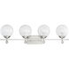 Medina 4 Light 32 inch Satin Nickel Bathroom Vanity Light Wall Light