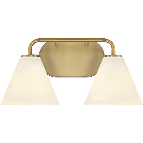 Blair 2 Light 15.5 inch Warm Brass Bath Wall Light