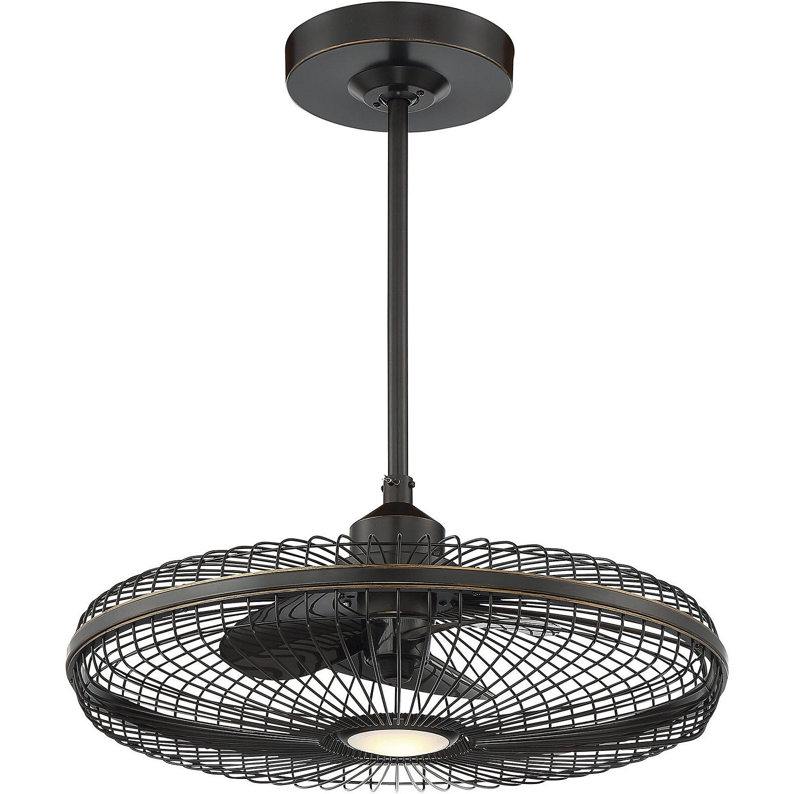 Wetherby 14 inch Classic Bronze with Black Blades Fan D'Lier