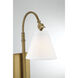 Rutland 11.5 inch 60 watt Warm Brass Adjustable Wall Sconce Wall Light, Essentials