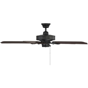 Lancer 52 inch Flat Black with Chestnut Blades Outdoor Ceiling Fan