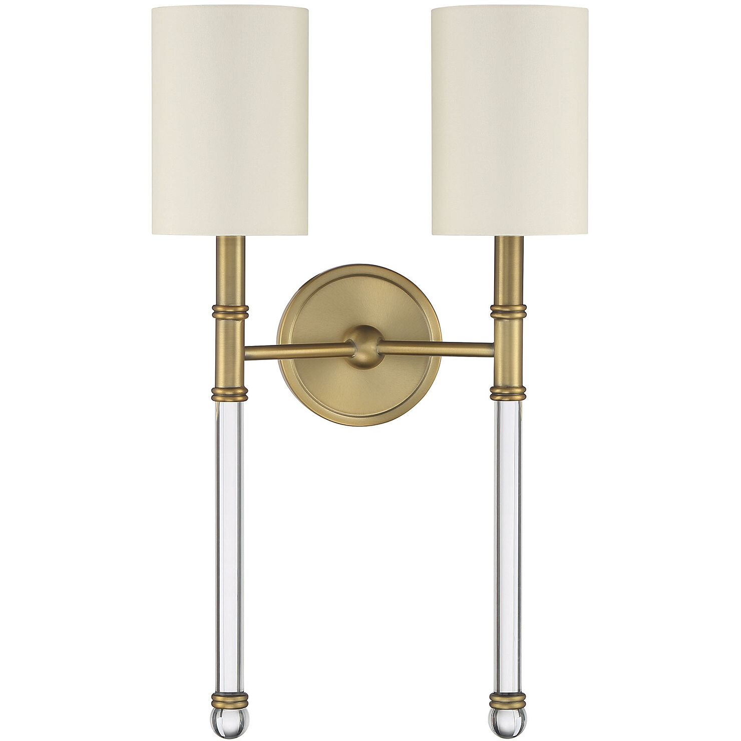 Fremont 2 Light 13 inch Warm Brass Wall Sconce Wall Light, Essentials
