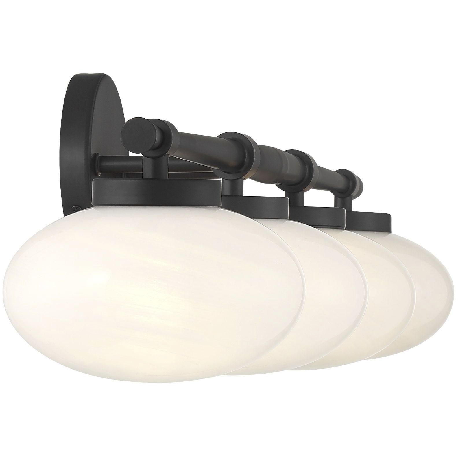 Barrow 4 Light 33.75 inch Matte Black Bathroom Vanity Light Wall Light