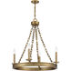 Seville 4 Light 25 inch Warm Brass Chandelier Ceiling Light, Essentials