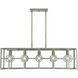 Dalton 5 Light 40 inch Misty Sky Linear Chandelier Ceiling Light
