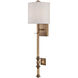 Devon 1 Light 7.5 inch Warm Brass Wall Sconce Wall Light, Essentials