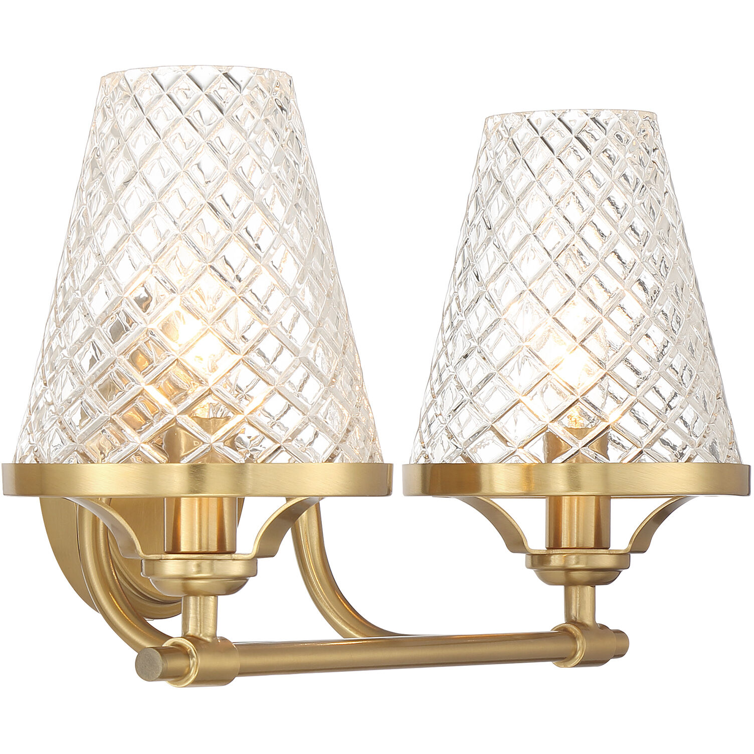 Candler 2 Light 16.5 inch Warm Brass Bathroom Vanity Light Wall Light