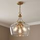 Octave 3 Light 15 inch Warm Brass Pendant Ceiling Light, Essentials