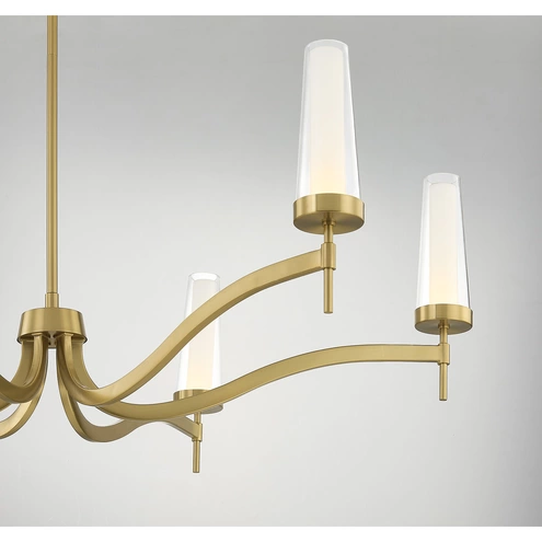 Butler 5 Light Butler LED 40 inch Warm Brass Chandelier Ceiling Light