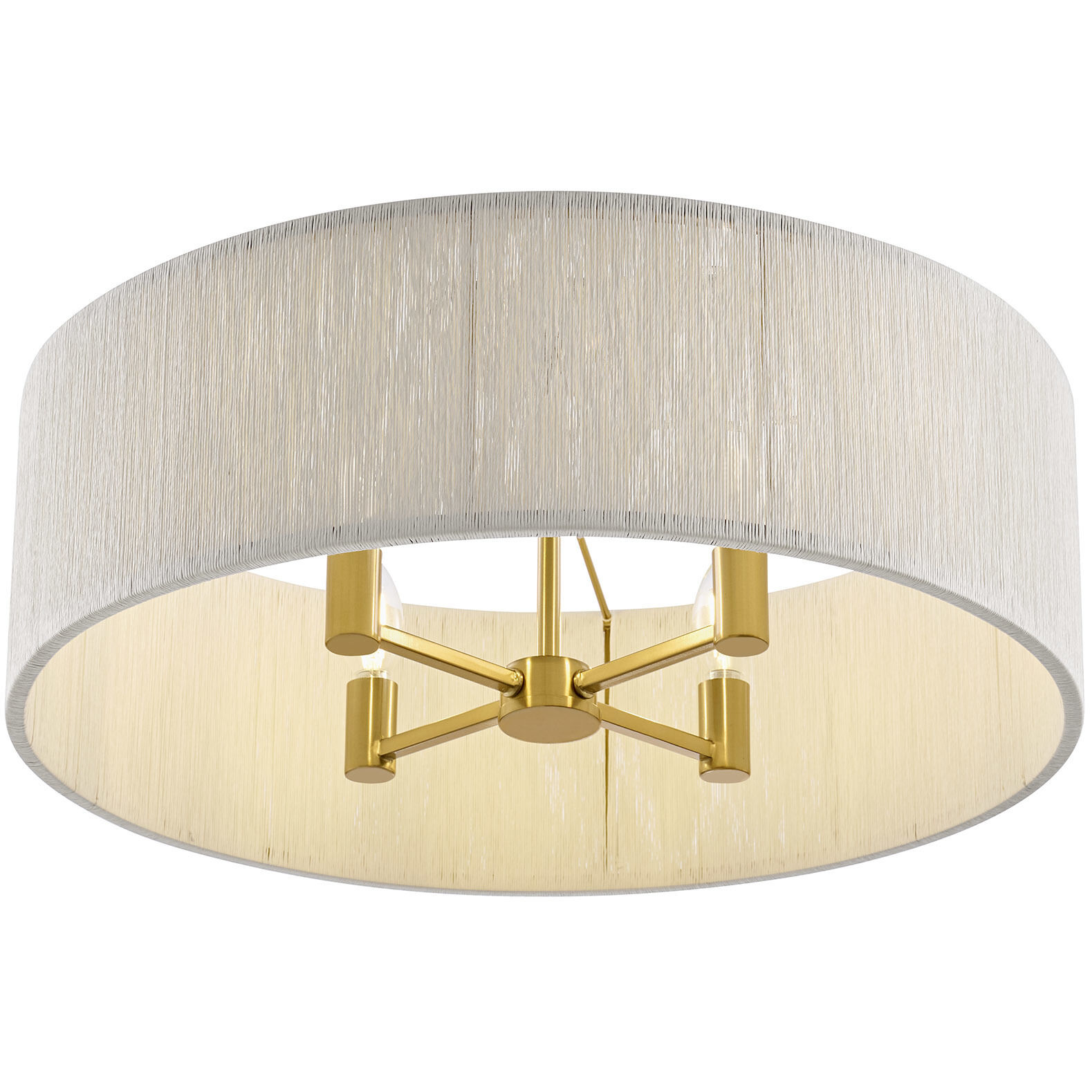 Maynard 4 Light 22 inch Warm Brass Flush Mount Ceiling Light
