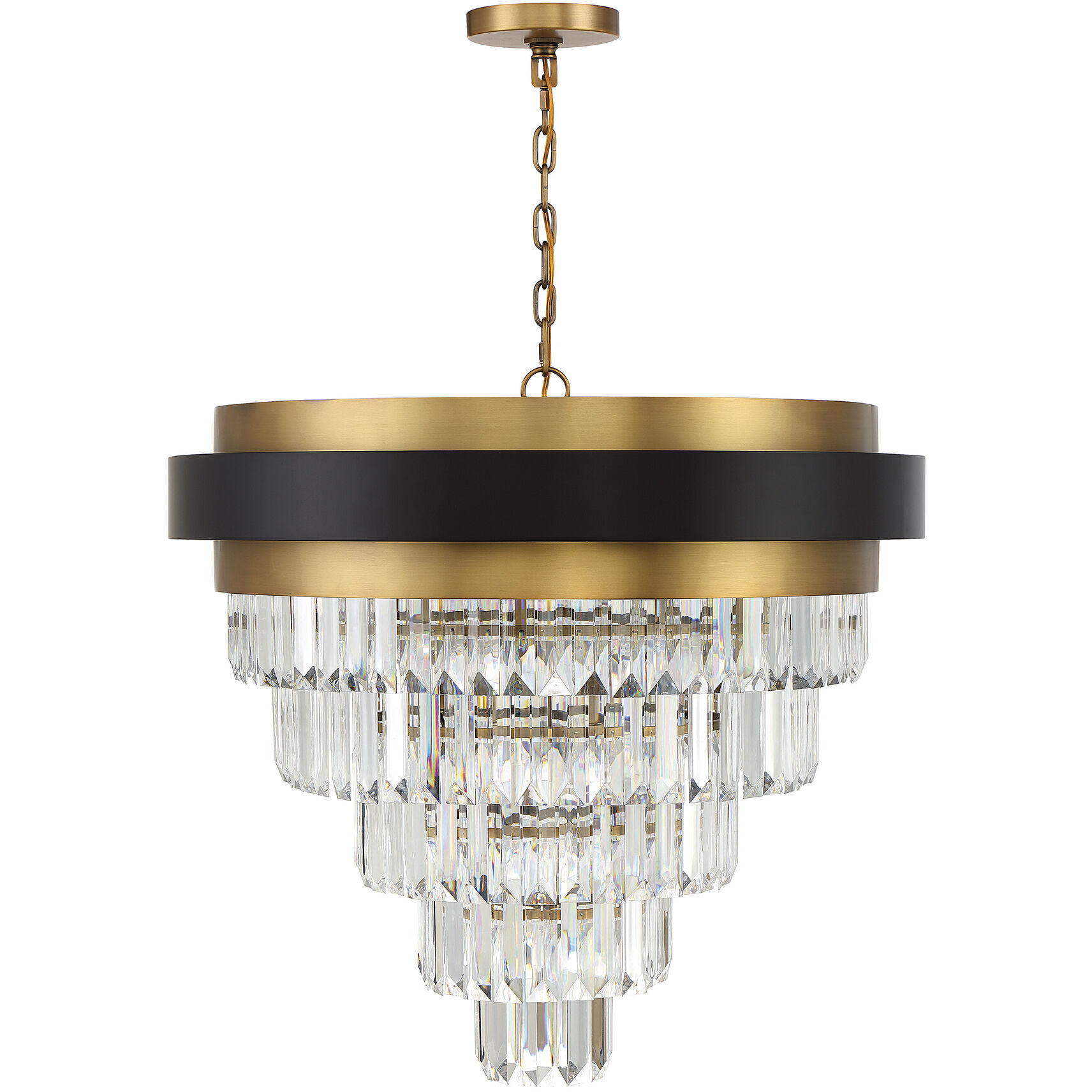 Savoy House 1 1668 9 143 Marquise 9 Light Chandelier in Matte Black with Warm Brass Accents