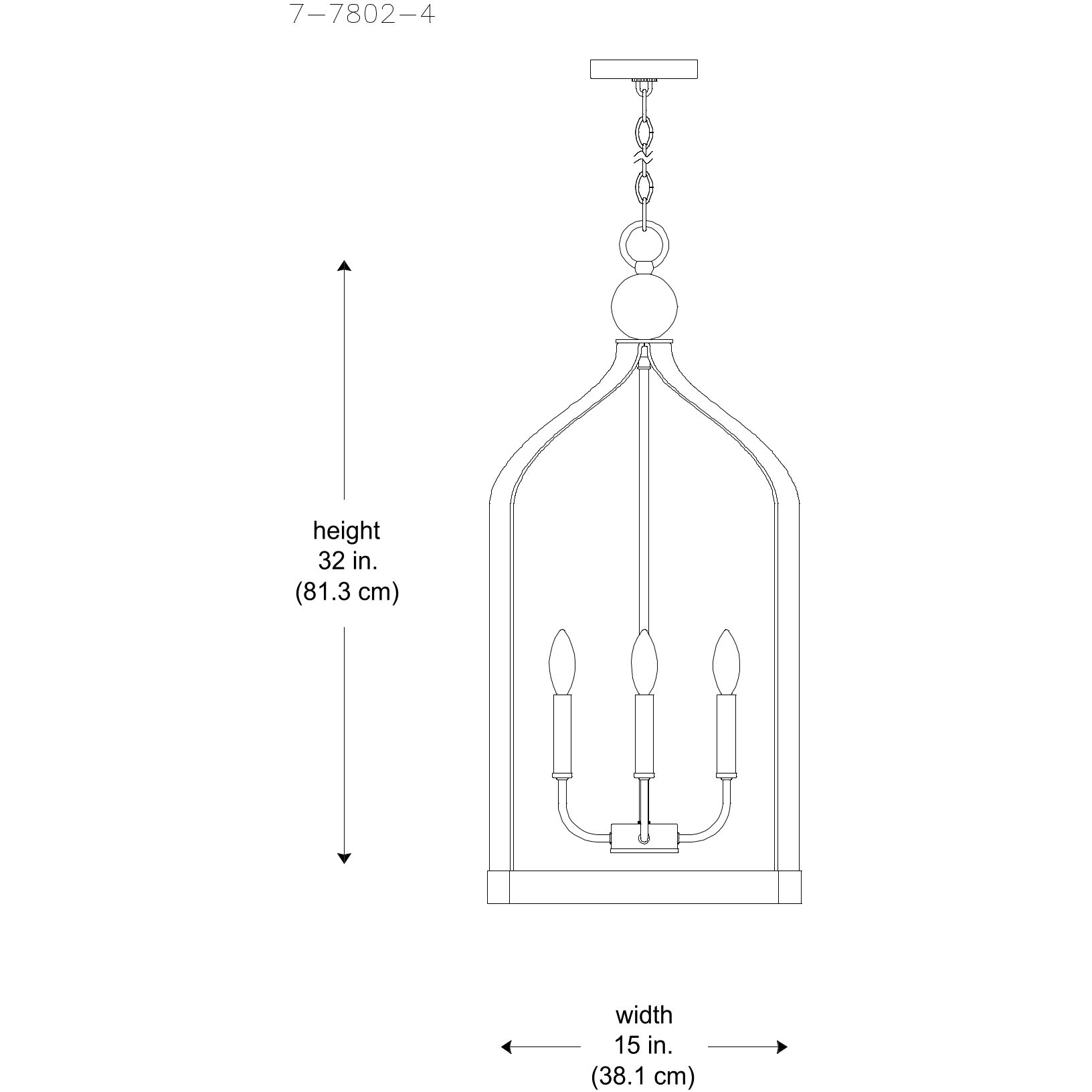 Sheffield 4 Light 15 inch Black with Warm Brass Accents Pendant Ceiling Light